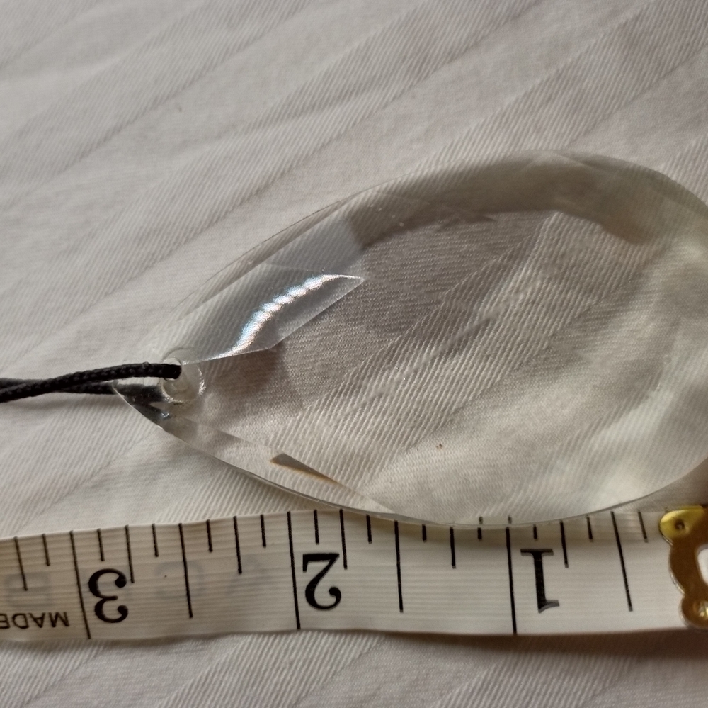 Large teardrop Crystal necklace vintage - Picture 6 of 9